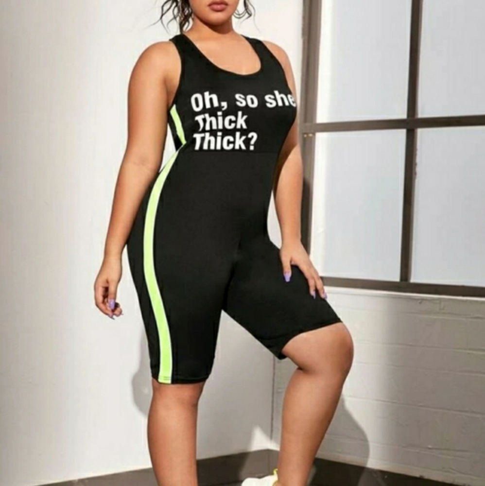 Black graphic romper